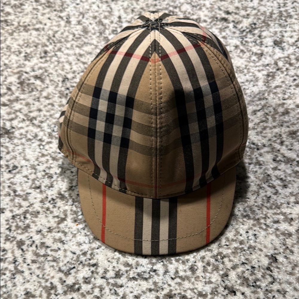 Burberry Tan Plaid Kids Cap